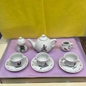 Rare Baby Cie 13 Piece Ceramic Princess Party Tea Set